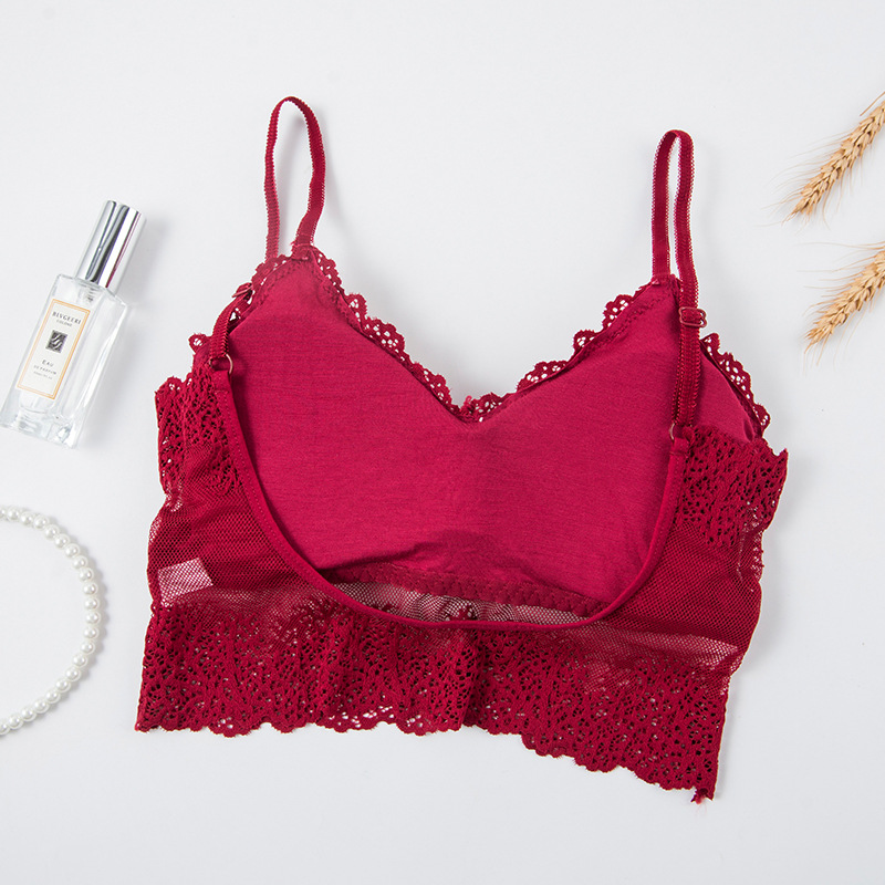 Lace Bralette Set - Женский бесшовный бюстгальтер с чашками пуш-ап